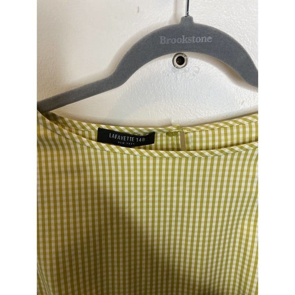 Lafayette 148 New York Margarita Ithaca Gingham Mini Check Blouse Size P (0-2) - Picture 7 of 7